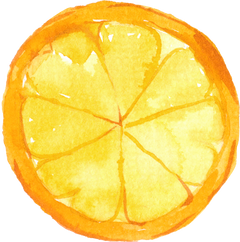 Slice of Fresh Organic Orange Fruit